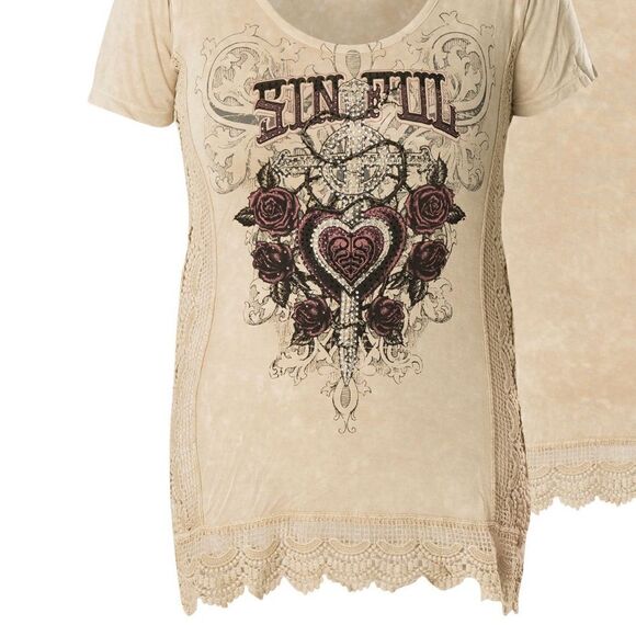 Sinful | Tops | Rhinestone Studded NWT SizeM - Picture 2 of 14